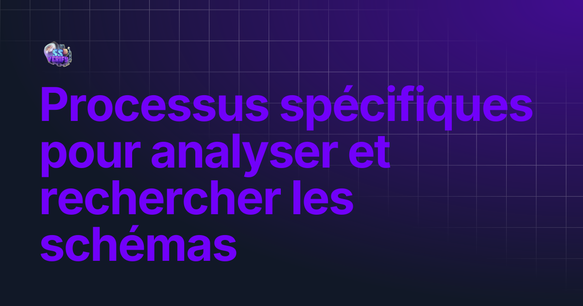 Processus spécifiques pour analyser et rechercher les schémas ...